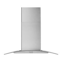 Whirlpool 36 inch Stainless Curved Glass Wall Mount Canopy Range Hood