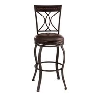 Hillsdale Furniture Kirkham Metal Counter Height Stool, Black Silver - 42.75H x 18W x 20.75D; Seat Height: 26H - Black Silver - Counter height