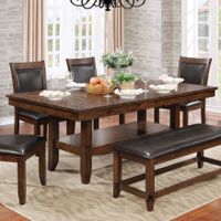 Furniture of America Grover Rustic Plank Style Brown Cherry 78-inch Dining Table - Brown Cherry