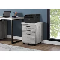 File Cabinet/ Rolling Mobile/ Storage Drawers/ Printer Stand/ Office/ Work/ Laminate/ Grey/ Contemporary/ Modern