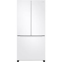 Samsung 19.5-Cu. Ft. Smart 3-Door French Door Refrigerator, White