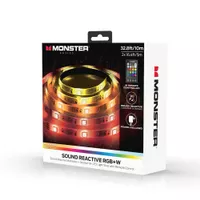Monster 32.8ft Sound Reactive Smart Multi-Color Multi-White LED Light Strip