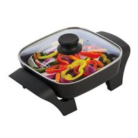 Brentwood SK-46 8-Inch Non-Stick Electric Skillet with Glass Lid - Black