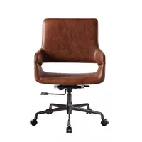 ACME Kamau Office Chair, Vintage Cocoa Top Grain Leather