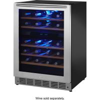 Insignia™ - 44-Bottle Built-In Wine Refrigerator - Stainless steel