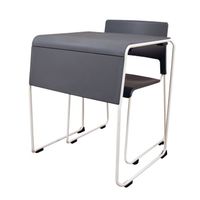 Lightweight Stackable Student Desk and Chair - Grey