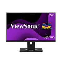ViewSonic - VG2448A 23.8" IPS LCD FHD Monitors (DisplayPort VGA, USB, HDMI) - Black