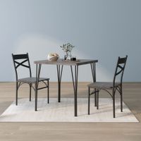 DH BASIC Small Space 2-Person Dining Set by Denhour - Antique Brown