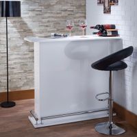 Modish Bar Table, White High Gloss