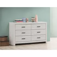 Marion 6-drawer Dresser Coastal White