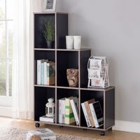 Selenia Contemporary Tiered Mobile 6-shelf Display Cabinet by FOA - White