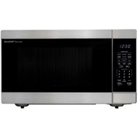 Sharp 2.2 cu ft Stainless Family Size Countertop Microwave with Sensor cooking and  Inverter Technology. - Siver