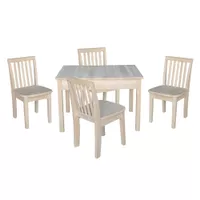 Kids Lift Top Table and Chair Set - Unfinished - 5 Piece Set