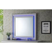Lorana LED Lighted Bedroom Mirror - Silver Champagne