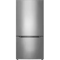Insignia™ - 18.6 Cu. Ft. Bottom Freezer Refrigerator - Stainless Steel
