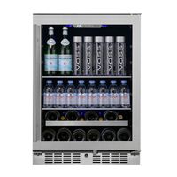 Transcend 24 in. 84 Can and 13 Bottle Built-In Beverage and Wine Cooler - 24 inch