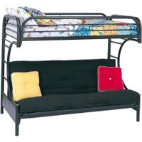Eclipse Twin Over Full Futon Bunk Bed, Multiple Colors