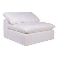 Aurelle Home Corbin Modern Modular Sectional Piece - Slipper Chair - Cream White