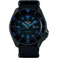 Seiko 5 Sports 24-Jewel Automatic Watch - Black/Blue - Nylon