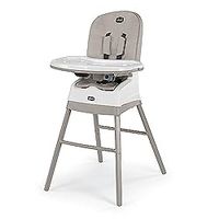Chicco Stack Hi-Lo 6-in-1 Multi-Use Convertible High Chair, Reclining High Chair for Babies and Toddlers Easy-Clean Baby High Chair Booster Toddler Seat Combo | Sand/Beige