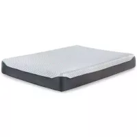 White/Blue 10 Inch Chime Elite Full Mattress/ Bed-in-a-Box