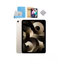 Apple - 10.9-Inch iPad Air - Latest Model - (5th Generation) with Wi-Fi - 256GB - Starlight With Blue Case Bundle