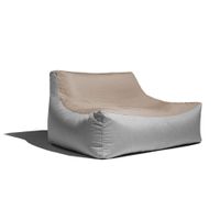 Jaxx Lavista Outdoor Bean Bag Loveseat / Modern Patio Sofa - flax-granite