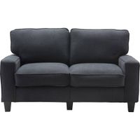 Serta - Palisades 2-Seat Fabric Loveseat - Charcoal