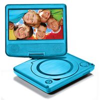 LEXiBOOK Portable DVD Player for Kids, 7" LCD Screen, 2 Built-In Stereo Speakers, USB Port, Built-In Rechargeable Battery, Blue, DVDP1