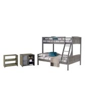 Twin over Full Bunk with Case Goods - Twin over Full - Bunk, 2 Drawer Chest, Bookcase