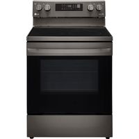 LG 6.3-Cu. Ft. Electric Smart Range with EasyClean and AirFry Black Stainless Steel