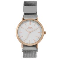 Mens Magnetic Closure Round Mesh Watch -4 Colors Available - Two Tone