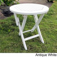 International Caravan Royal Fiji 19-inch Folding End Table - Side Tables/End Tables - Antique White