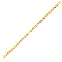 14k Two Toned Yellow and White Gold Double Link Men's Bracelet (8.5 Inch)