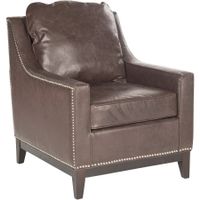 Safavieh Colton Bicast Leather Club Chair, Antique Brown