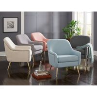 Lifestorey Vita Mid-century Upholstered Accent Chair - Rose