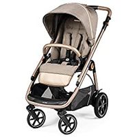 Peg Perego Veloce - Compact Full Featured Lightweight Stroller - Compatible with All Primo Viaggio 4-35 Infant Car Seats - Made in Italy - Mon Amour (Beige & Pink, & Rose Gold)