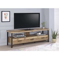 Coaster Furniture Ruston Weathered Pine 71-inch 3-drawer TV Console - Weathered Pine