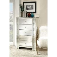 Mirrored Chest With 5 drawers, Mirror