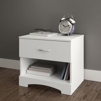South Shore Step One Nightstand - pure white
