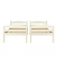 Walker Edison - Rustic Solid Wood Twin Bunk Bed with Trundle - White