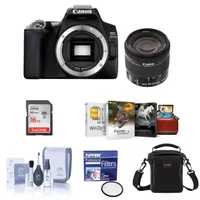Canon EOS Rebel SL3 DSLR Camera with EF-S 18-55mm f/4-5.6 IS STM Lens, Black - Bundle with Camera Case, 32GB SDHC Card, 58mm UV Filter, Cleaning Kit, MAC Software Package