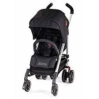 Diono Flexa Umbrella Stroller from Infant to Toddler, Freestanding Slim Fold, Lightweight Umbrella Stroller with Canopy, XL Storage Basket, Black Midnight