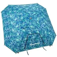 Tommy Bahama 8' Outdoor Total Sun Block Extreme Shade Umbrella and Sun Shelter, Blue