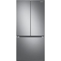 Samsung - 17.5 cu. ft. 3-Door French Door Counter Depth Refrigerator with WiFi and Twin Cooling Plus - Stainless steel