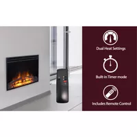 23-In. Freestanding 5116 BTU Electric Fireplace Insert with Remote Control
