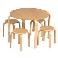 Guidecraft Nordic Table and Natural Chairs Set - Natural