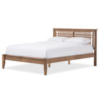 Contemporary Wood Platform Bed by Baxton Studio - Full