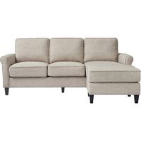 Serta - Harmon L-Shaped Fabric 2-Piece Sectional Sofa - Light Gray