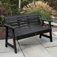 Highwood Weatherly 5-foot Eco-friendly Marine-grade Synthetic Wood Garden Bench - Nantucket Blue